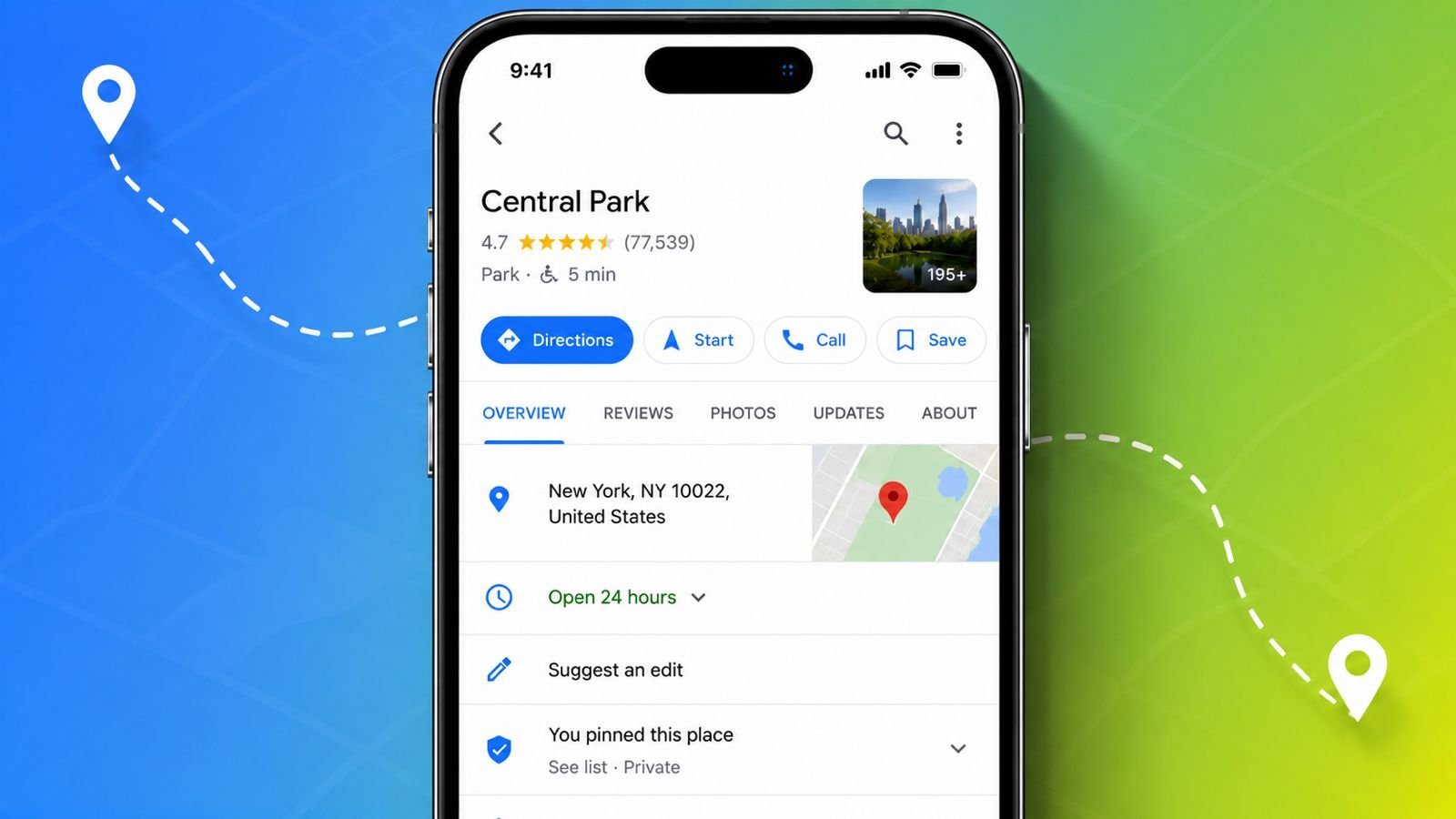 Pin a Location on Google Maps