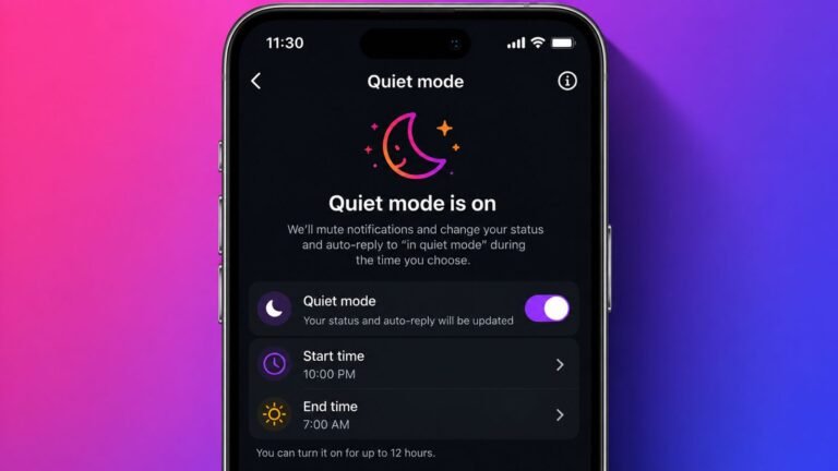 Use Quiet Mode on Instagram